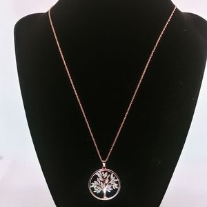 925 Sterling Silver chain & tree of life pendant